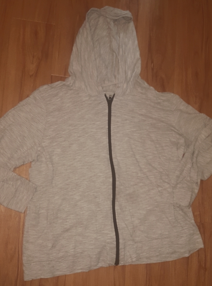 Just My Size Heather Gray Hooded Running Jacket